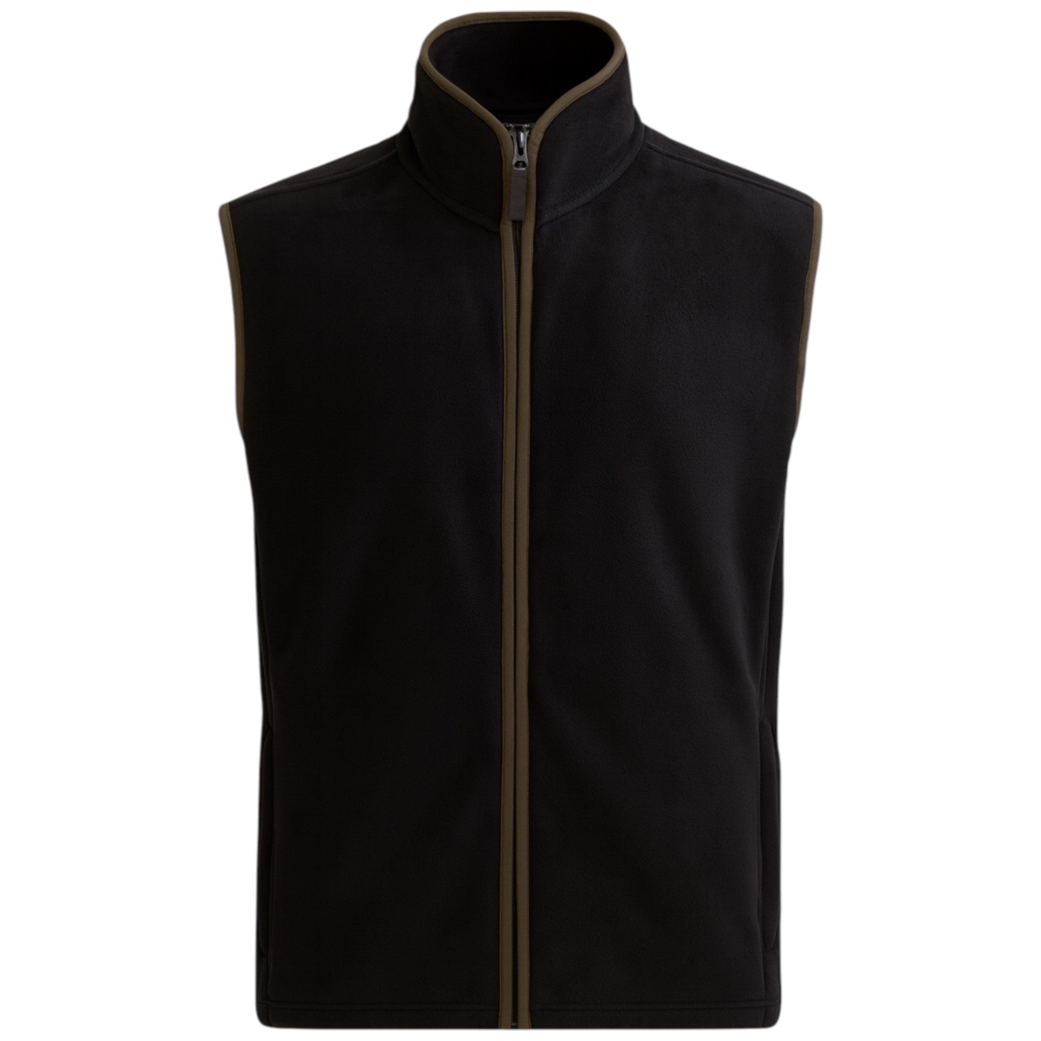 Nicky Adams men's black fleece bodywarmer – high quality, sleeveless outdoor gilet with 2 zipped side pockets, ideal for walking, fishing, and all-season wear